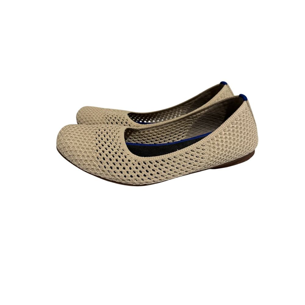 Rothy's The Max Square Off White Mesh Flat 8